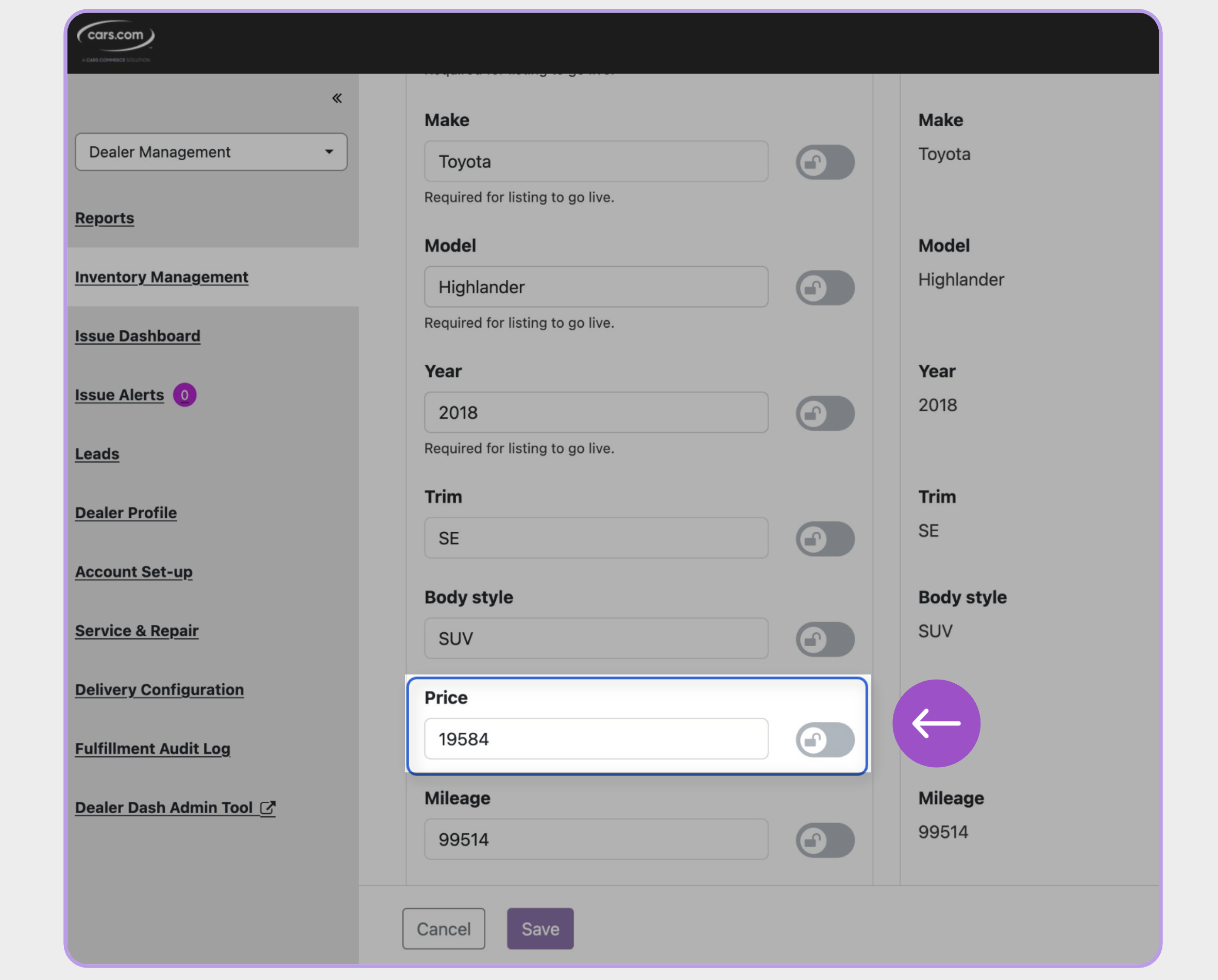 change pricing- enter the correct price