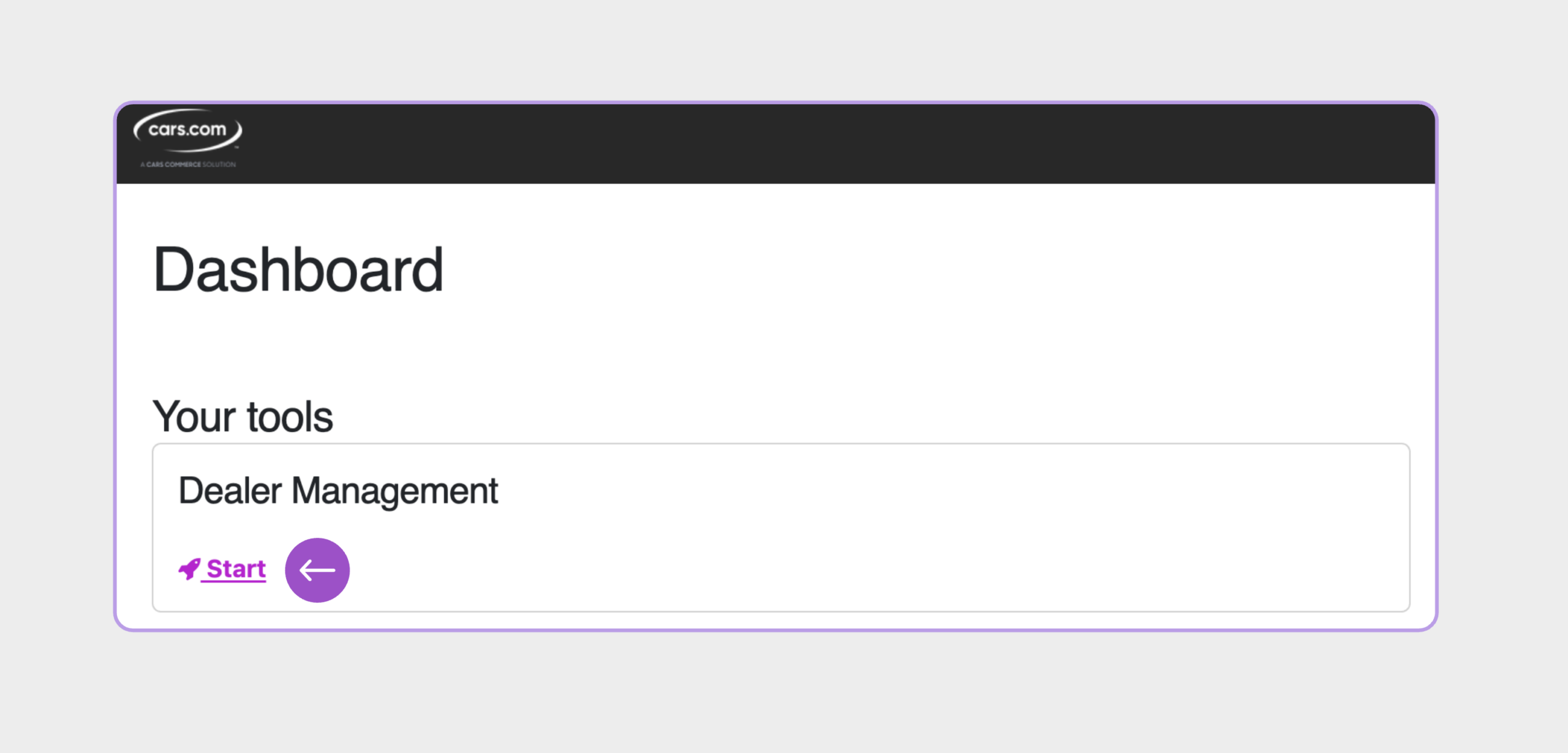 update dealership-Click Start on Dealer Management