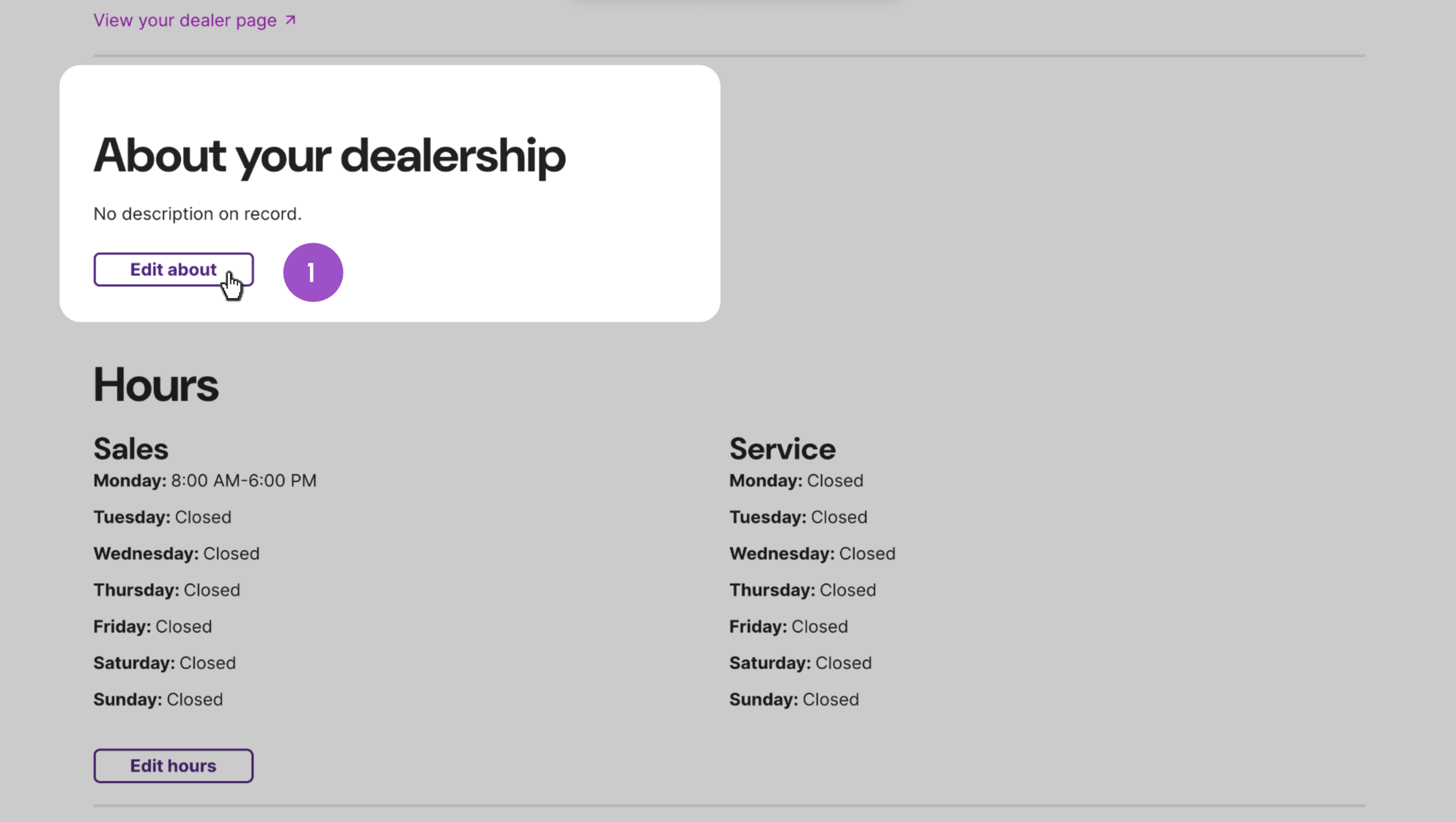 Dealer module about your dealership