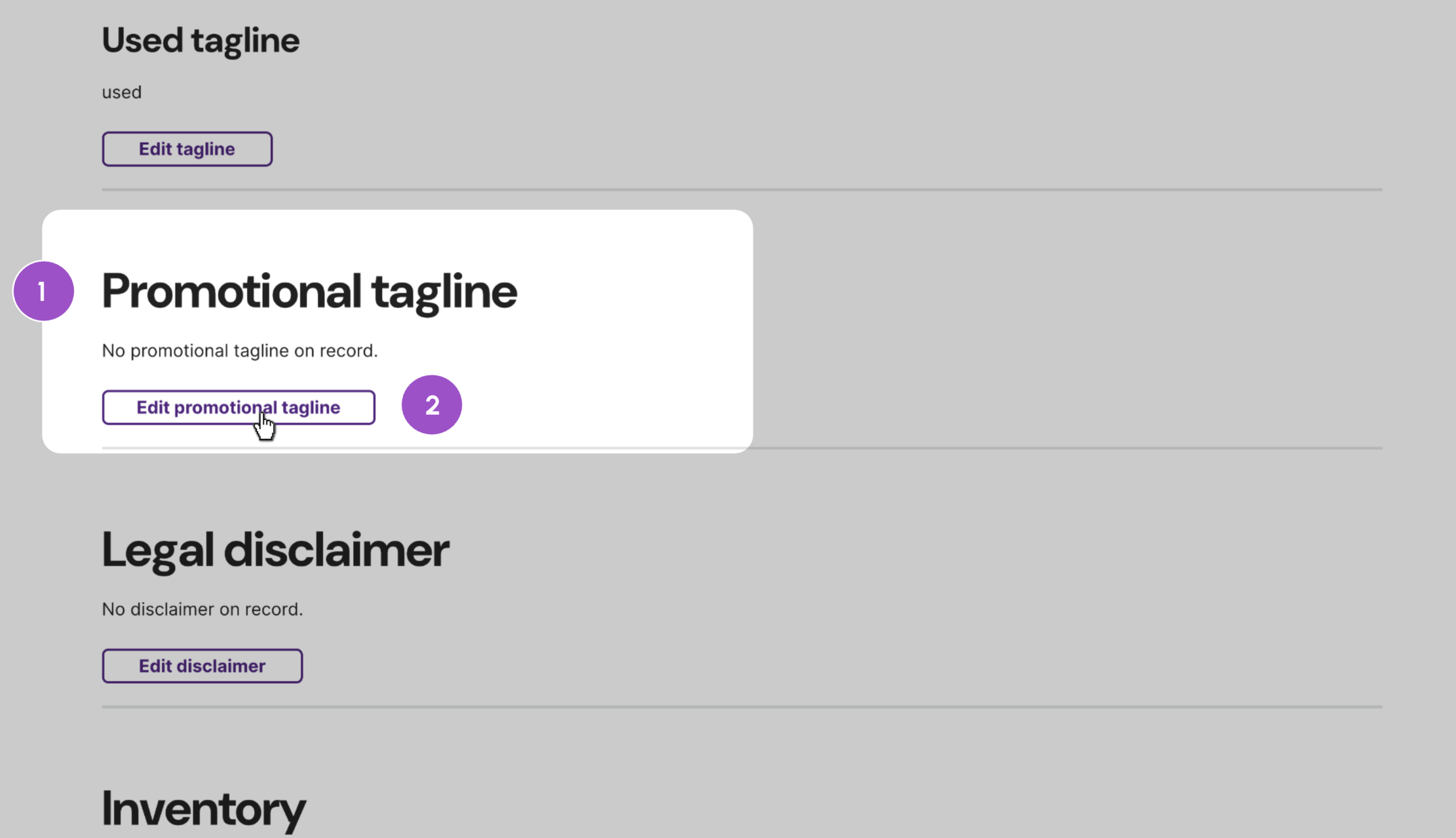 Dealer module edit promotional tagline-dealer dash