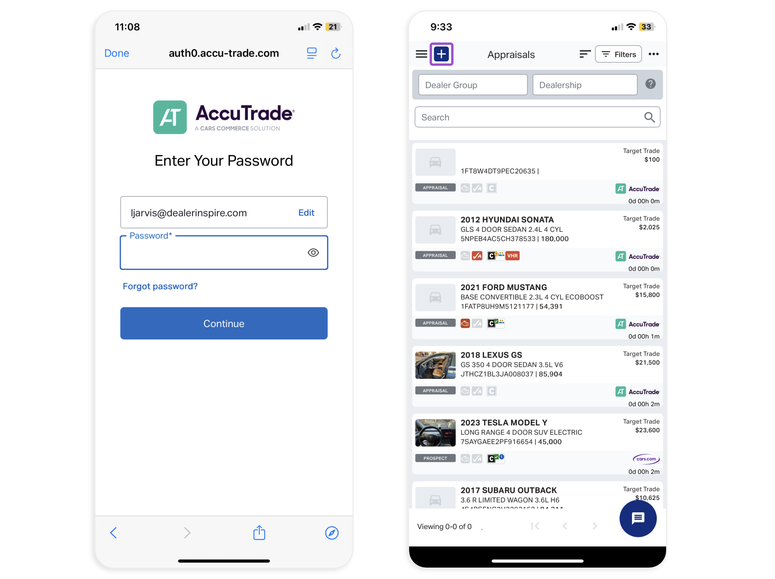 mobile app start the appraisal