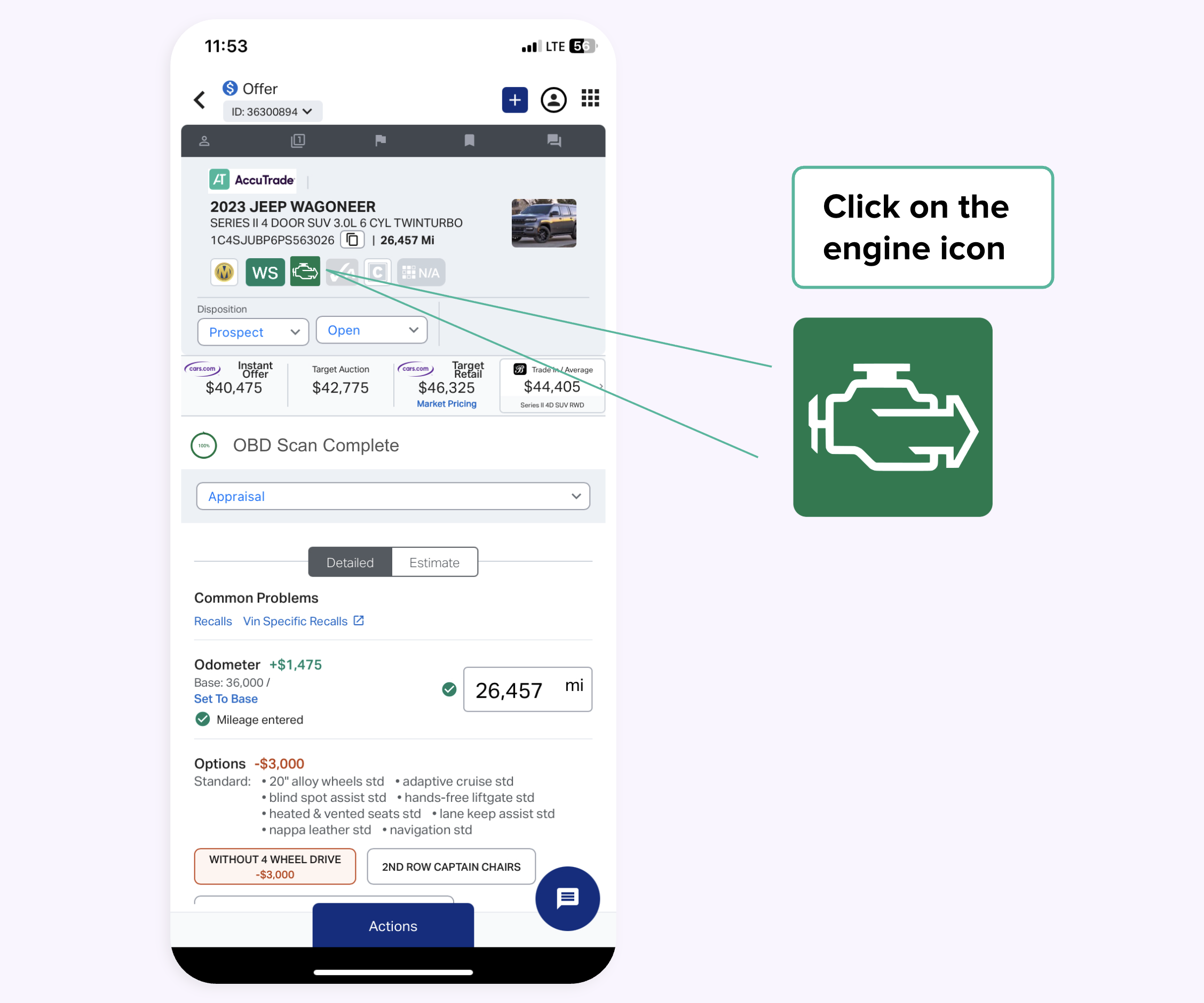 Mobile app appraisal engine icon