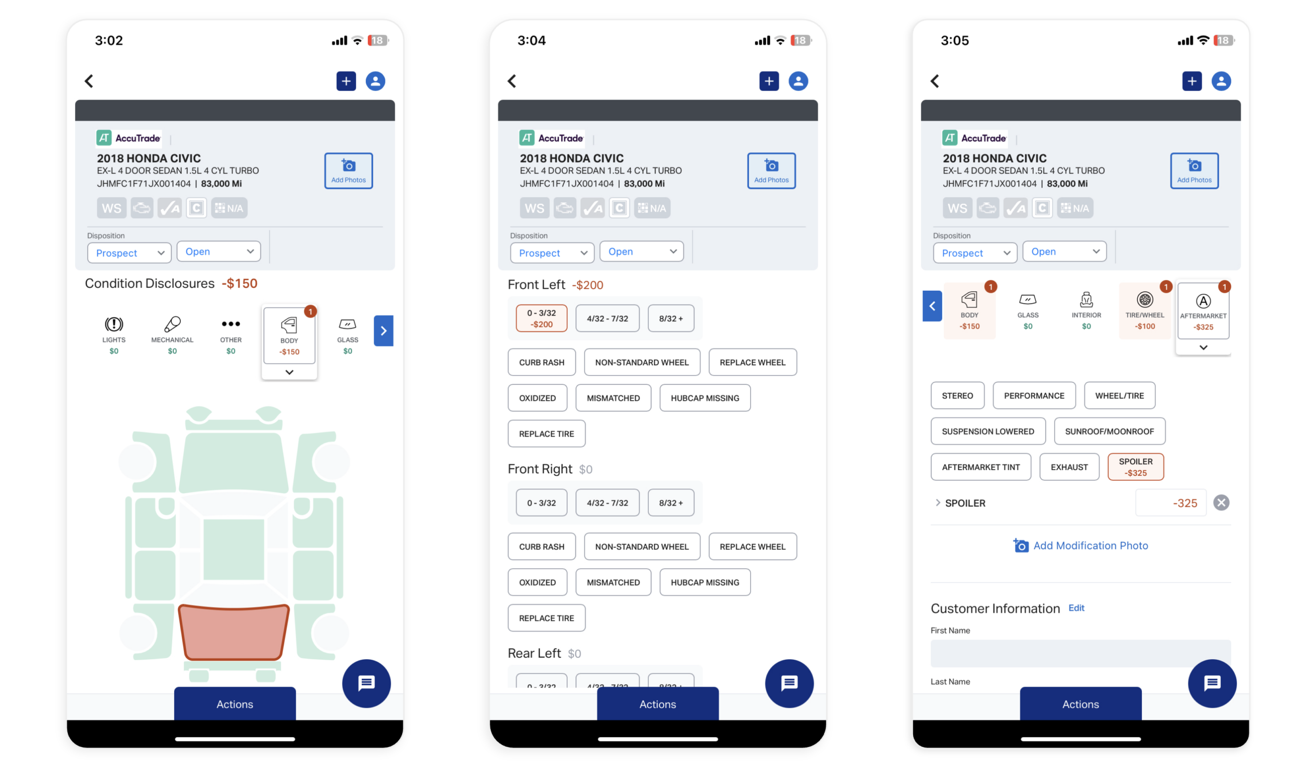 mobile app appraisal Input each value-impacting detail