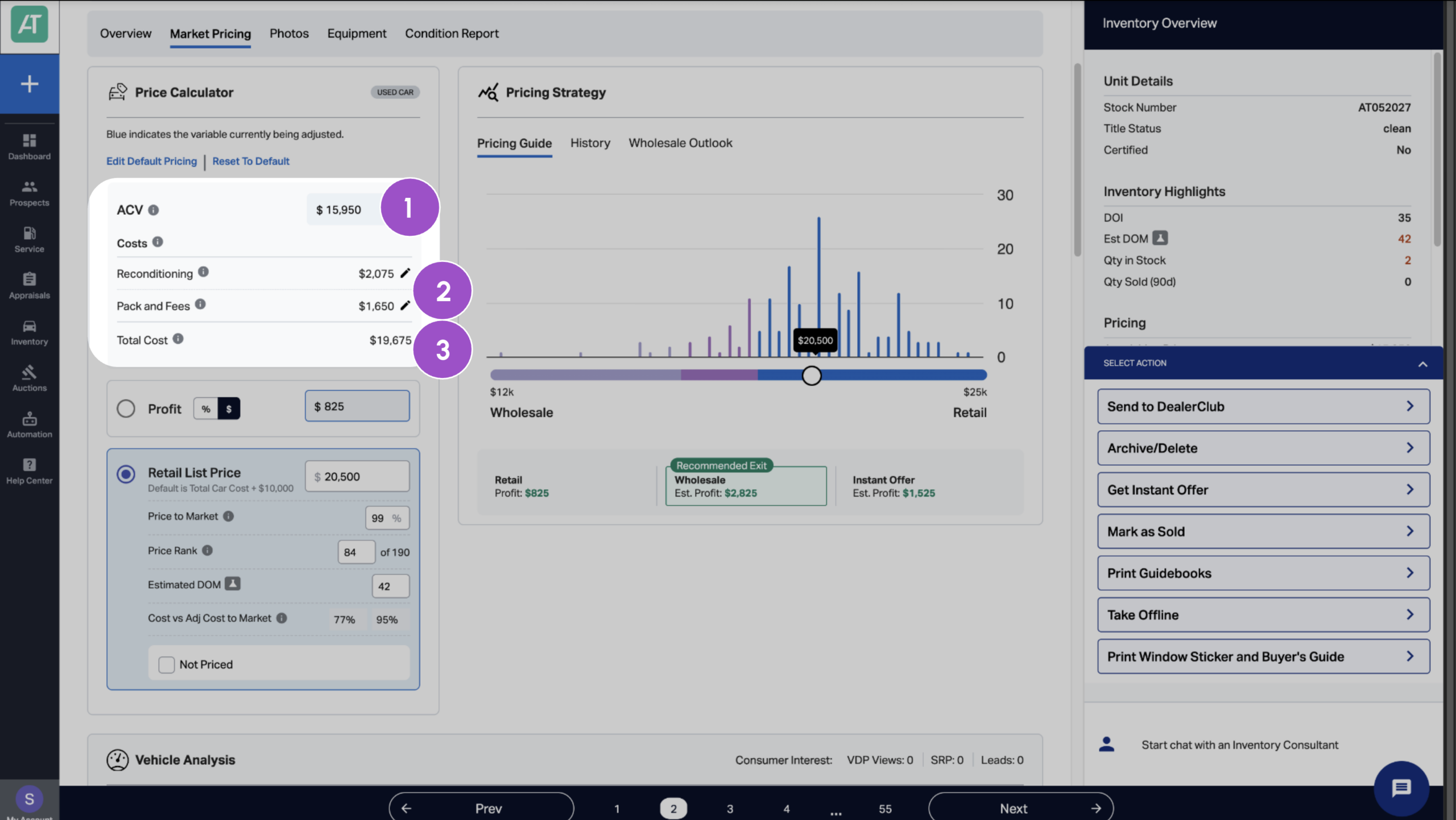 set retail list prices Review and adjust costs