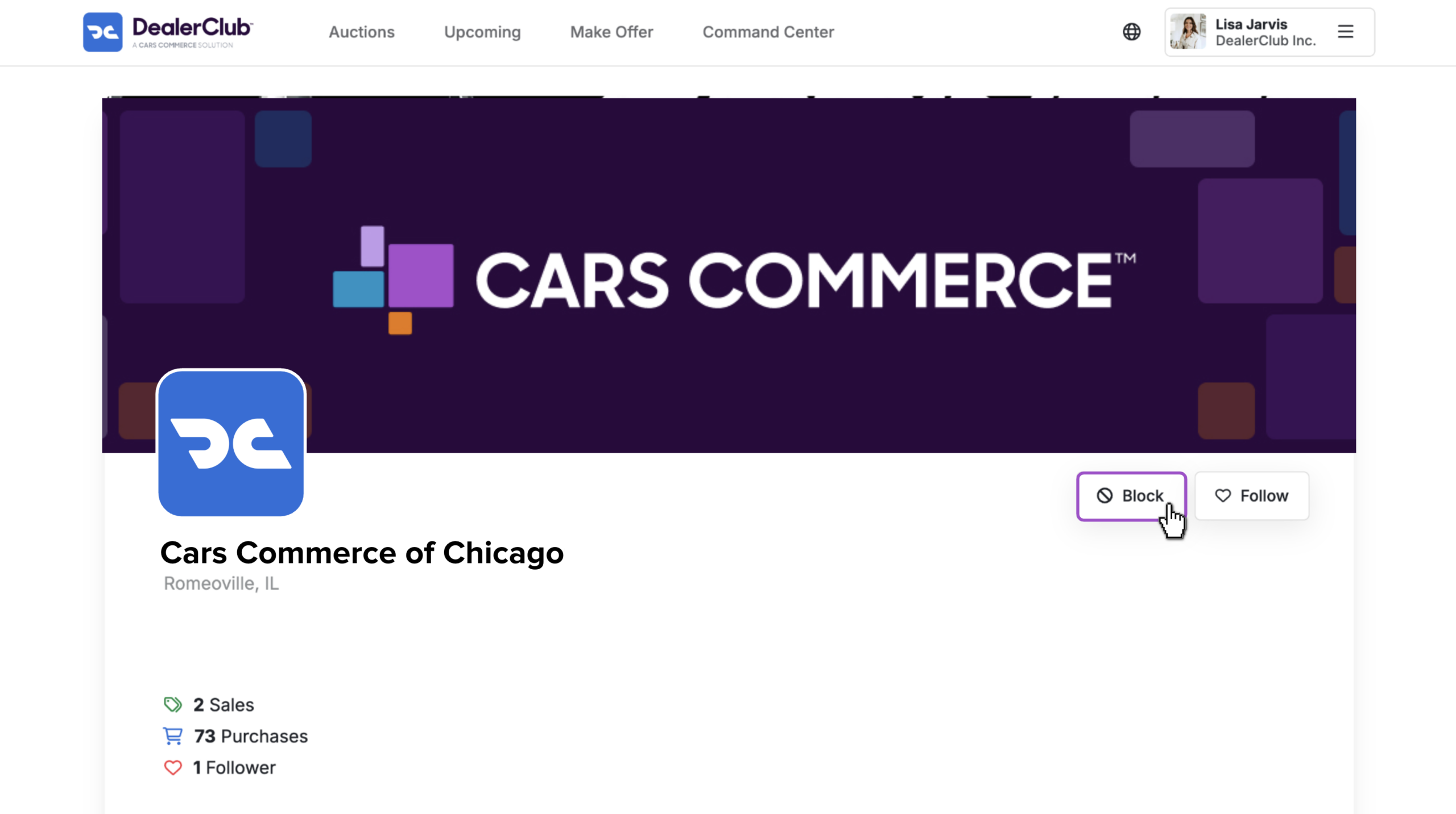 dealerclub To block an entire dealership click on the block button