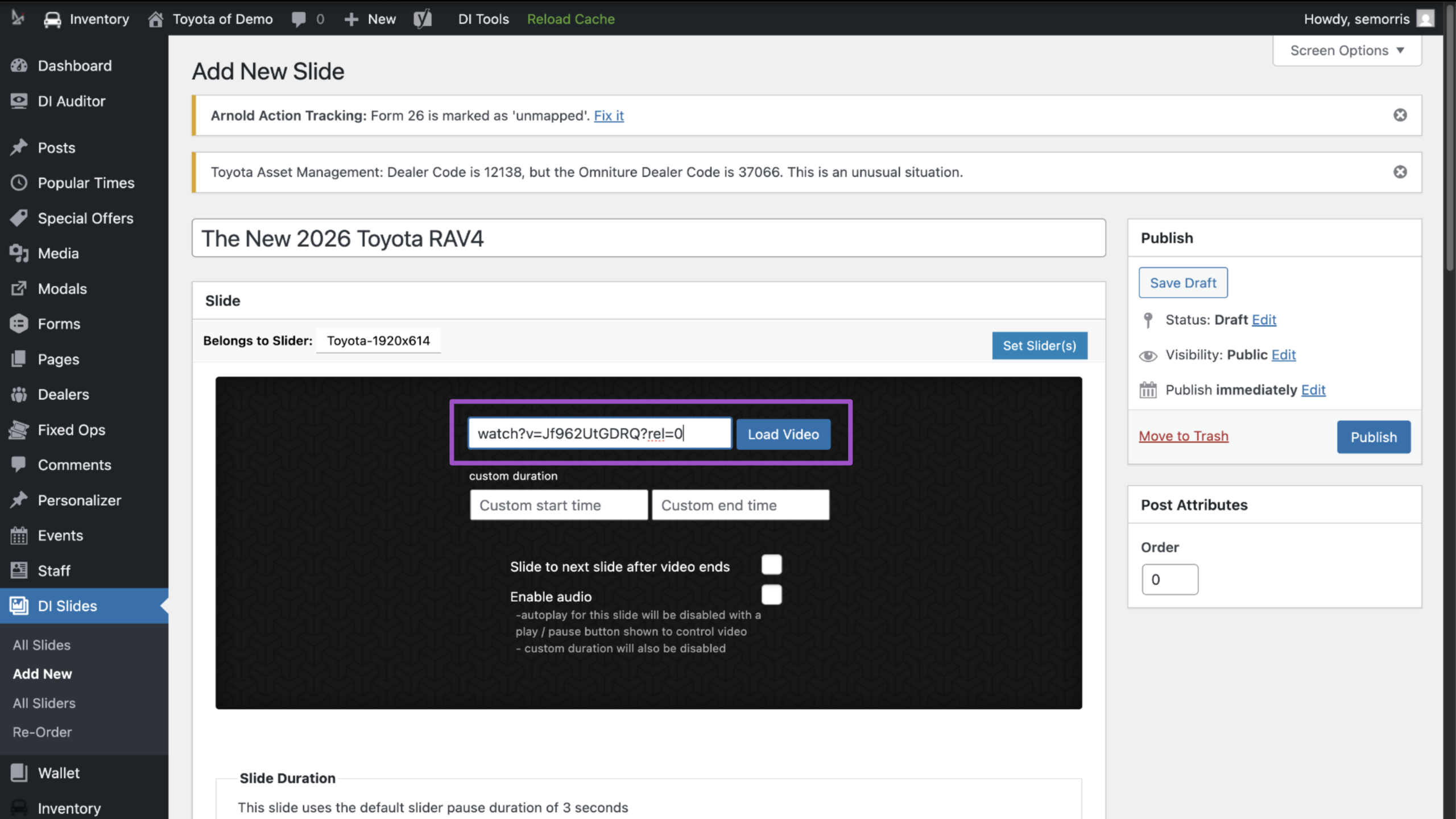 DI slides to add videos Add your YouTube video