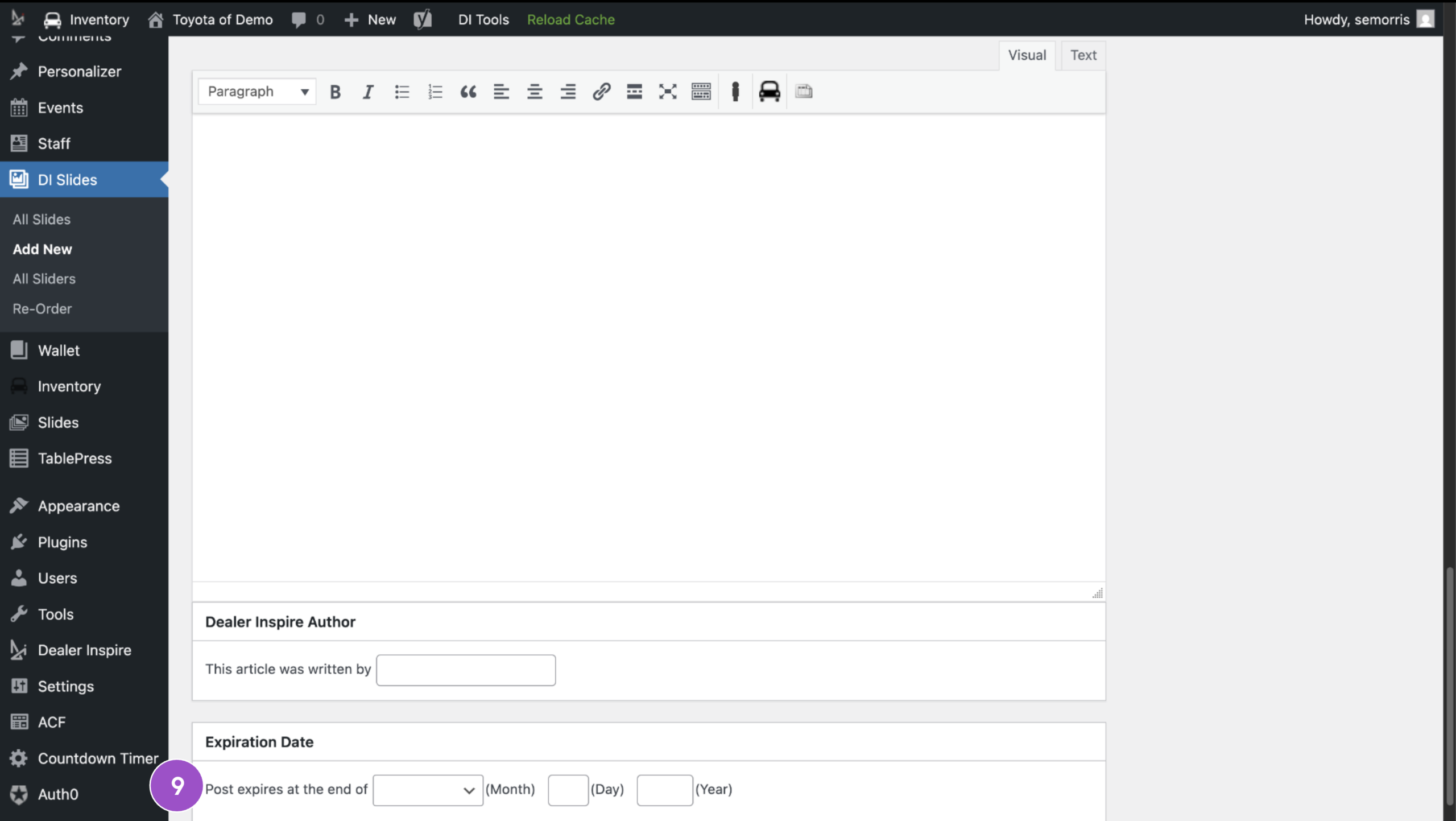 DI slide videos Expiration Date