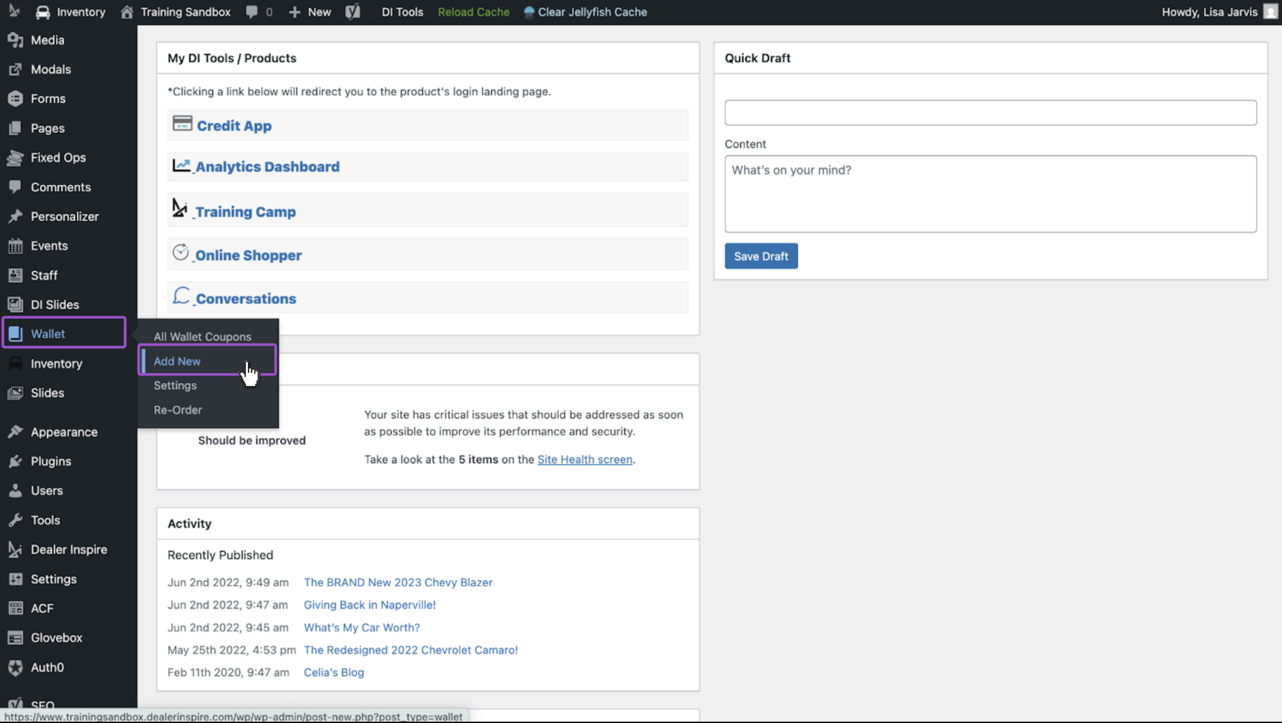 Fixed Ops in WordPress Settings
