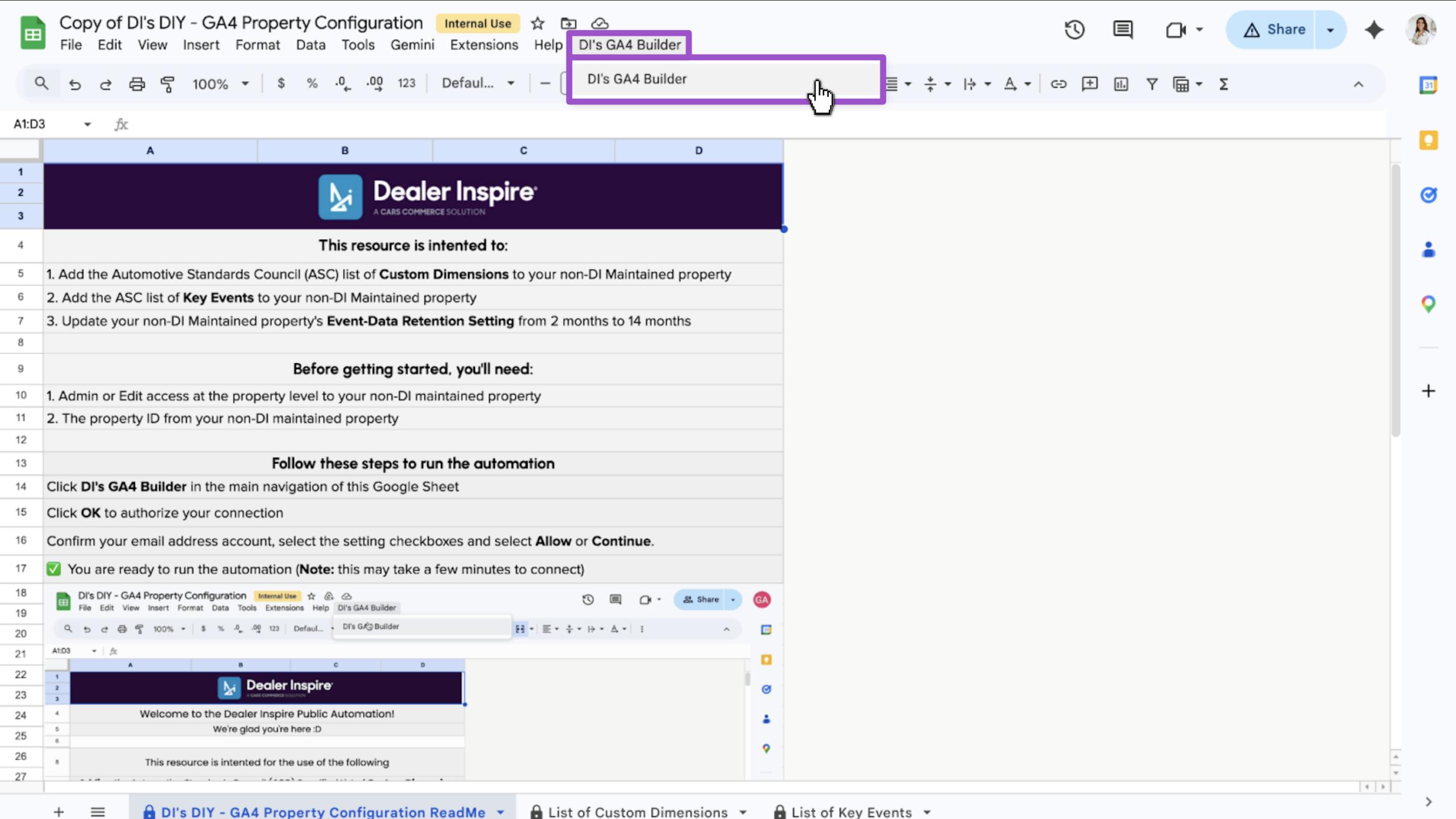 Click GA4 Builder