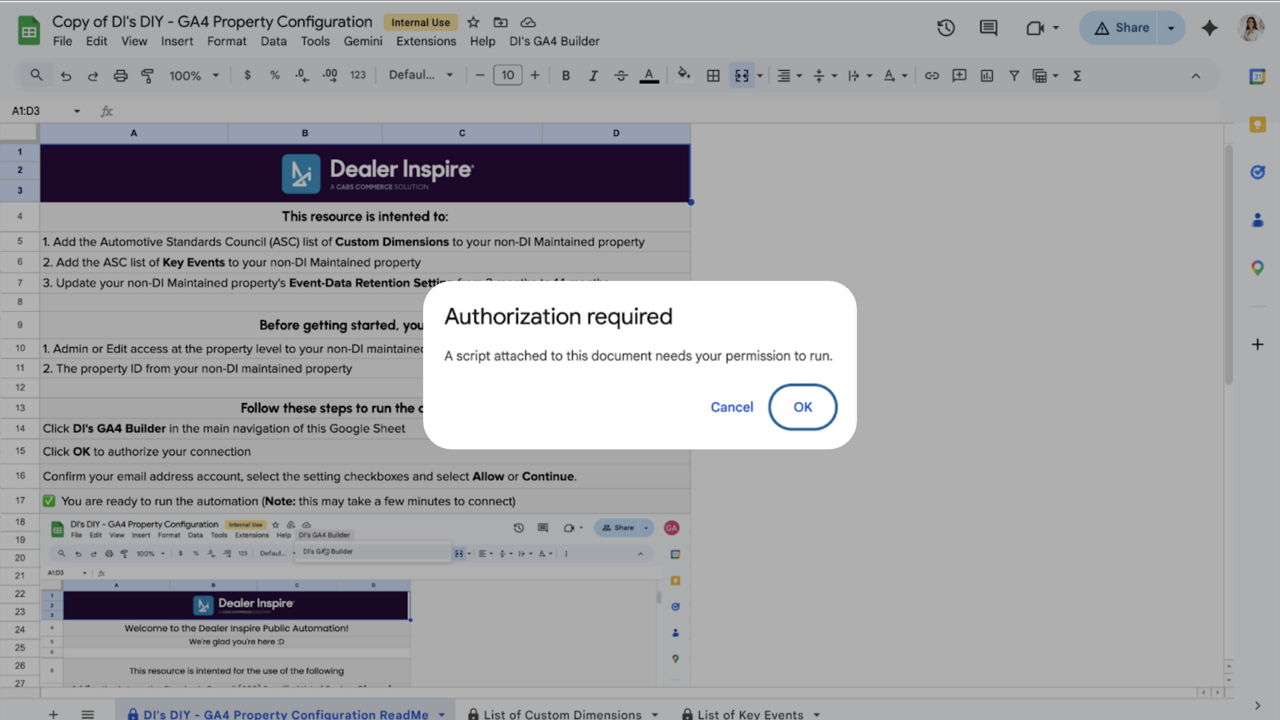 Authorization of google sheets and google analytics