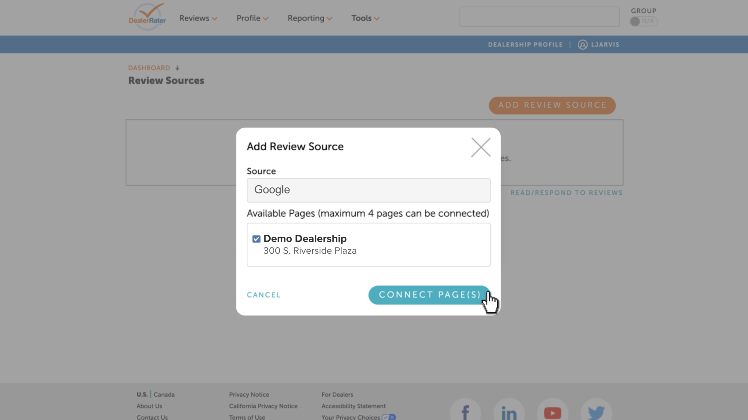 Select Google Page