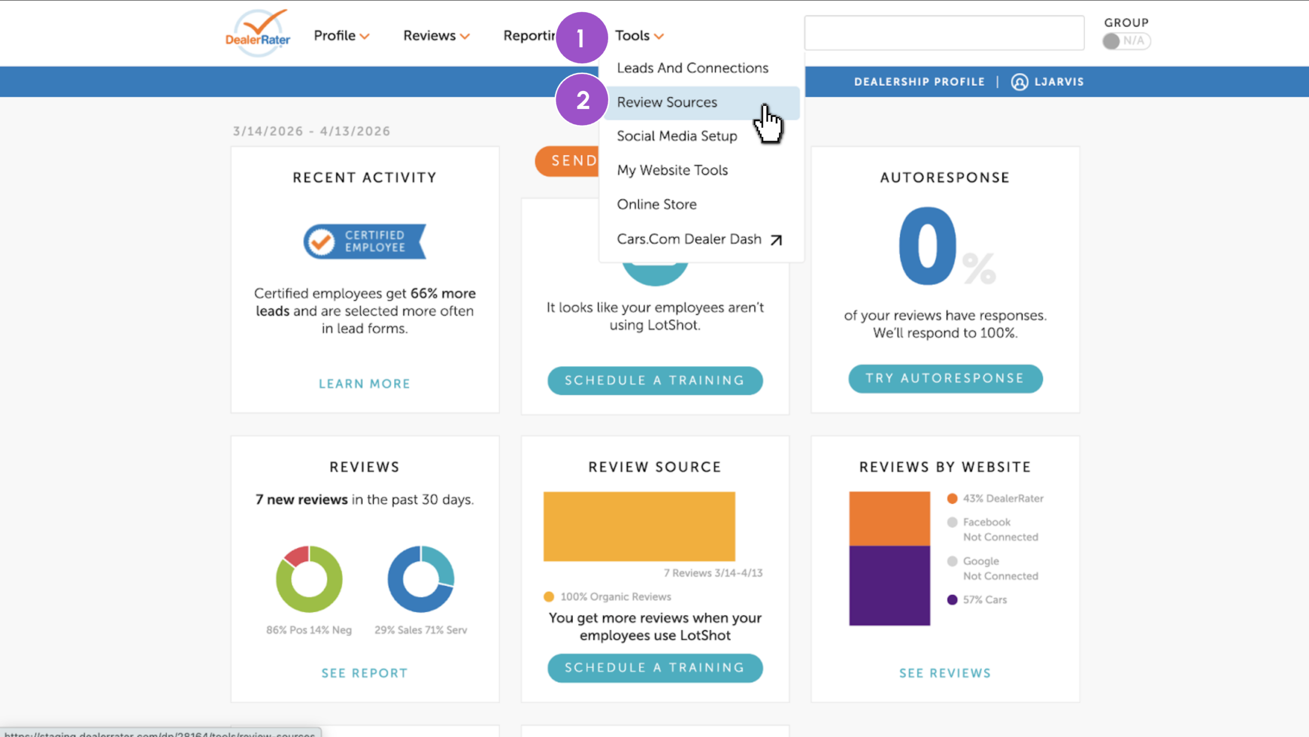 Review sources from Dealer Panel