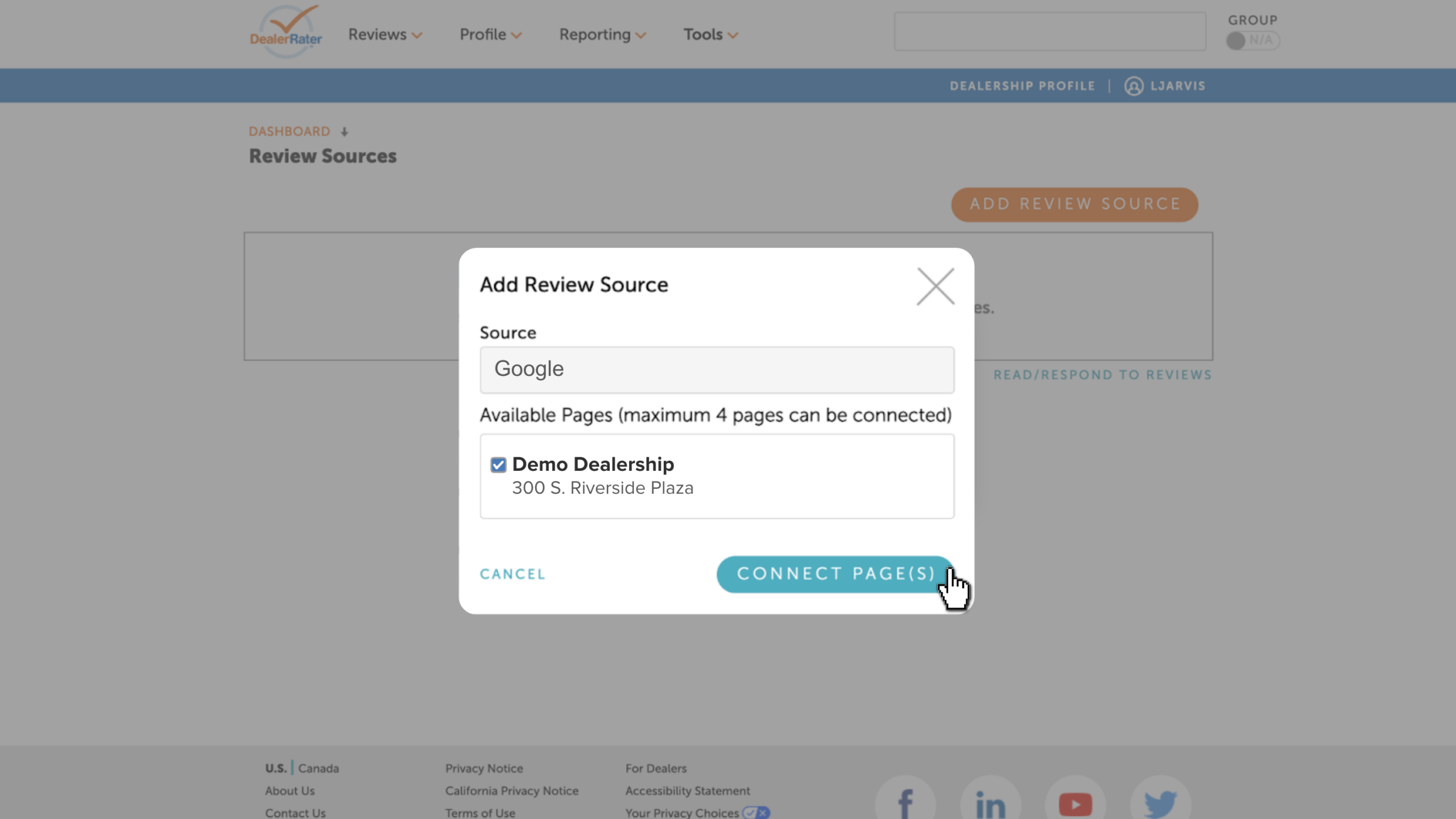 Select Google pages