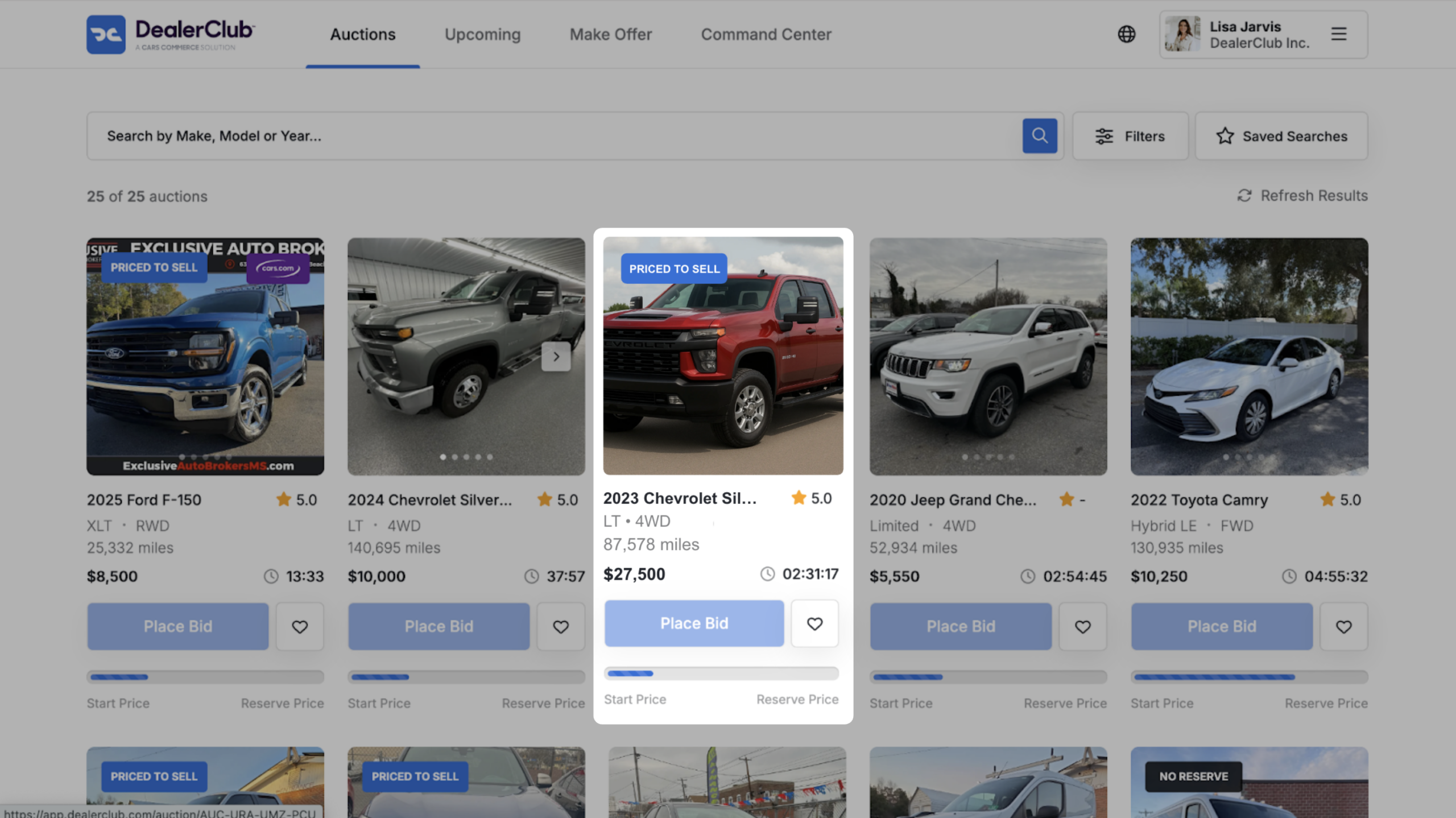 vehicle listing