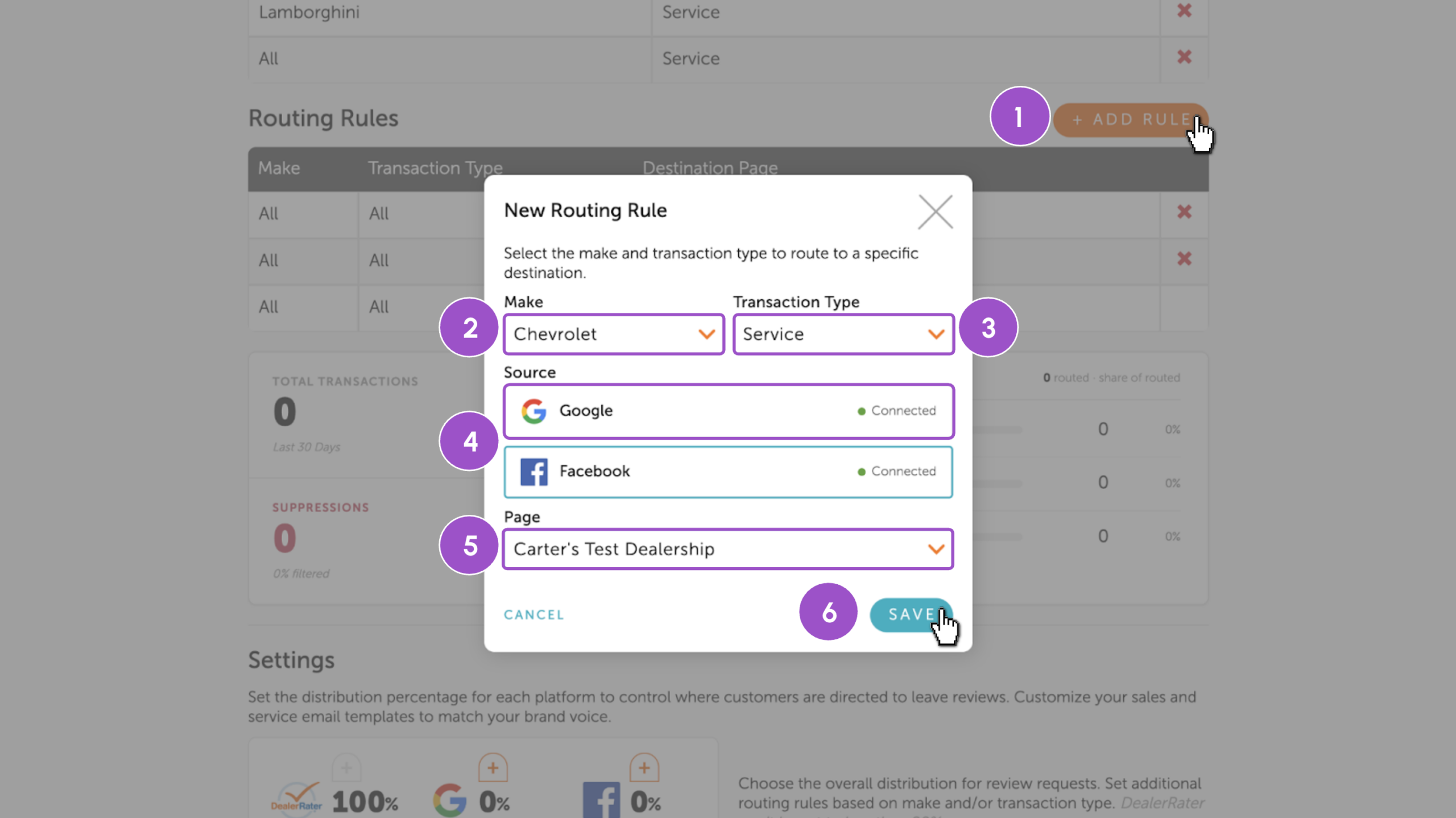Routing rules