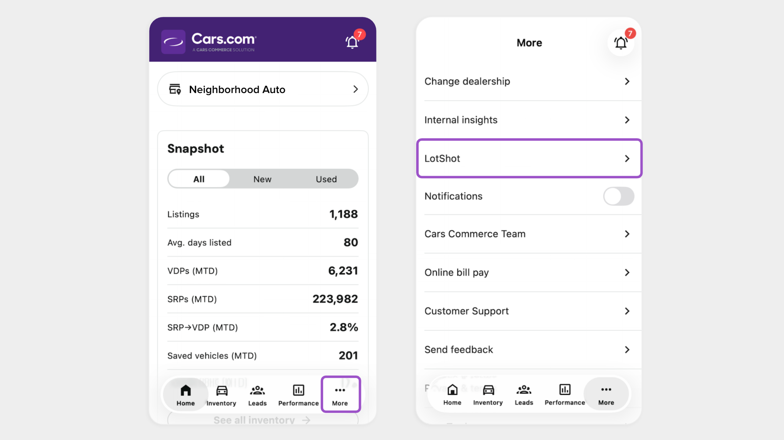 LotShot Dealer app