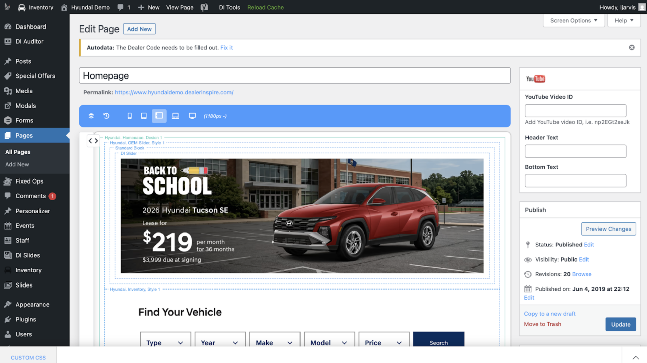 site builder editor