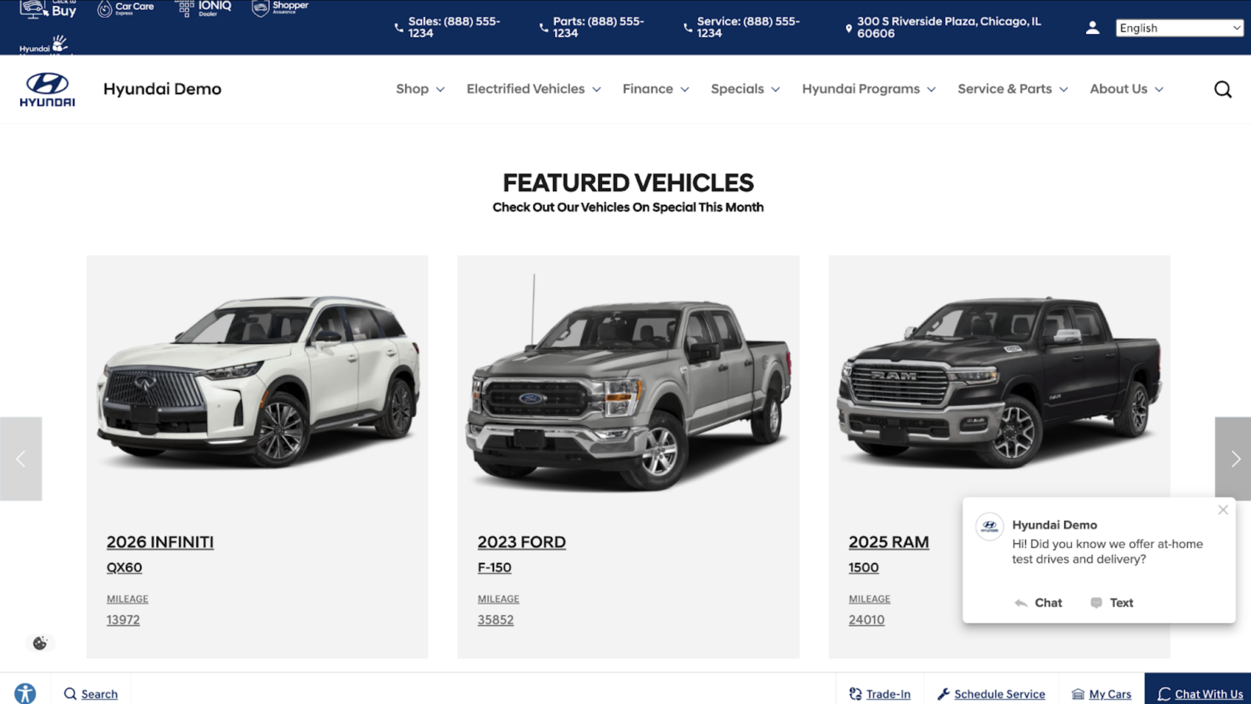 Frontend shopper view