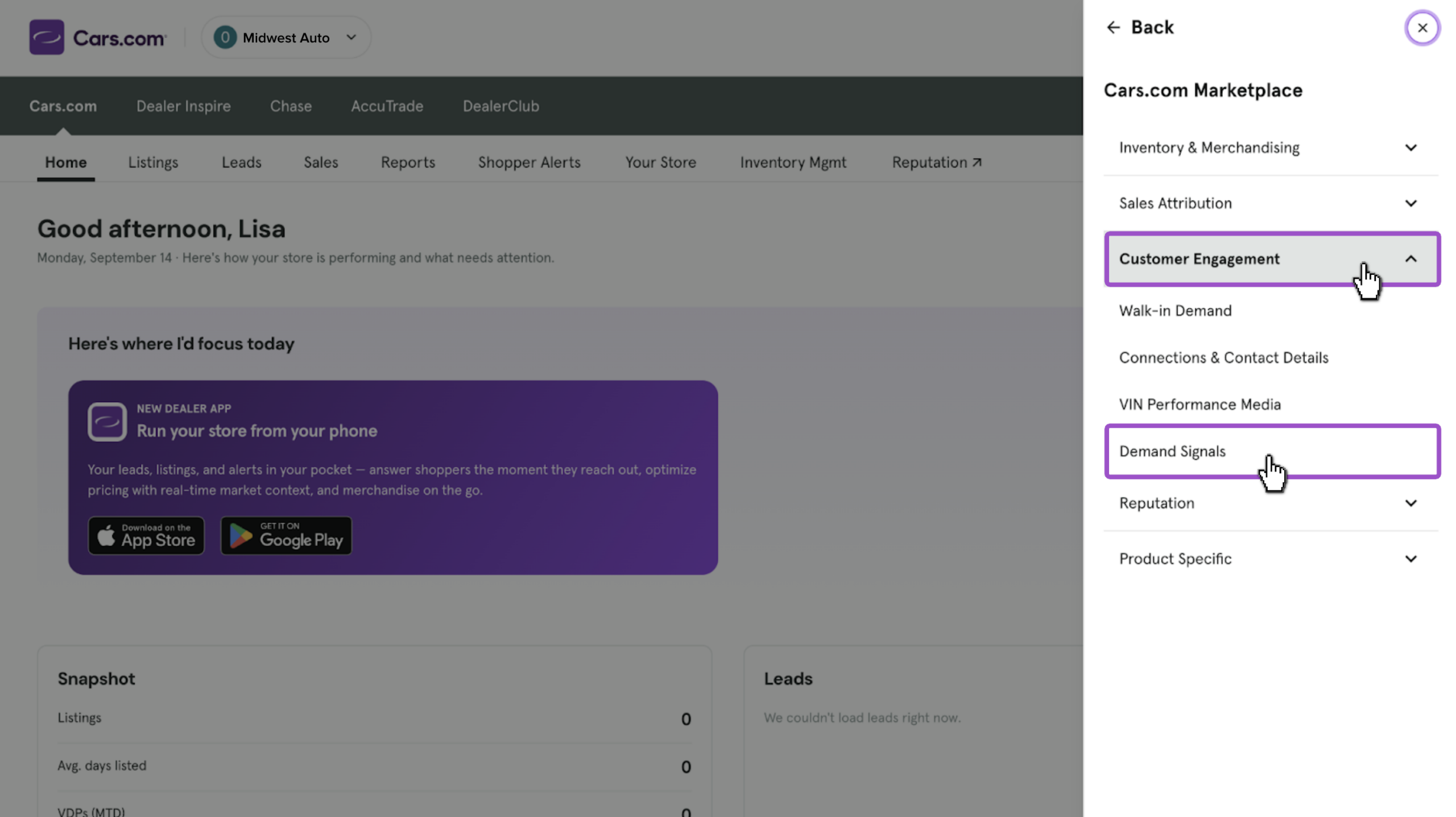 Select your report