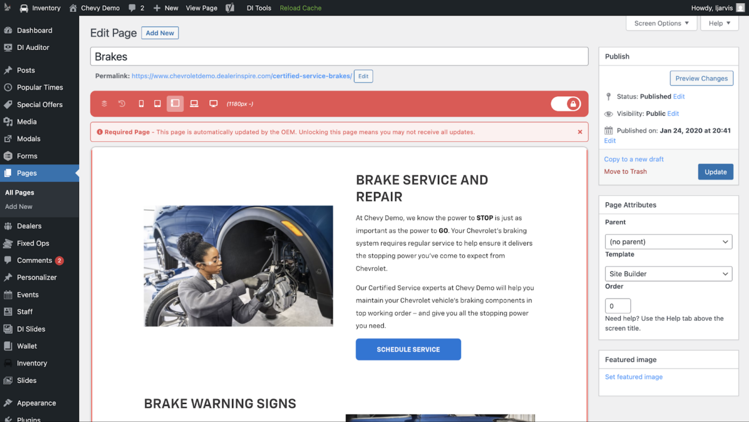 red syndicated and locked page