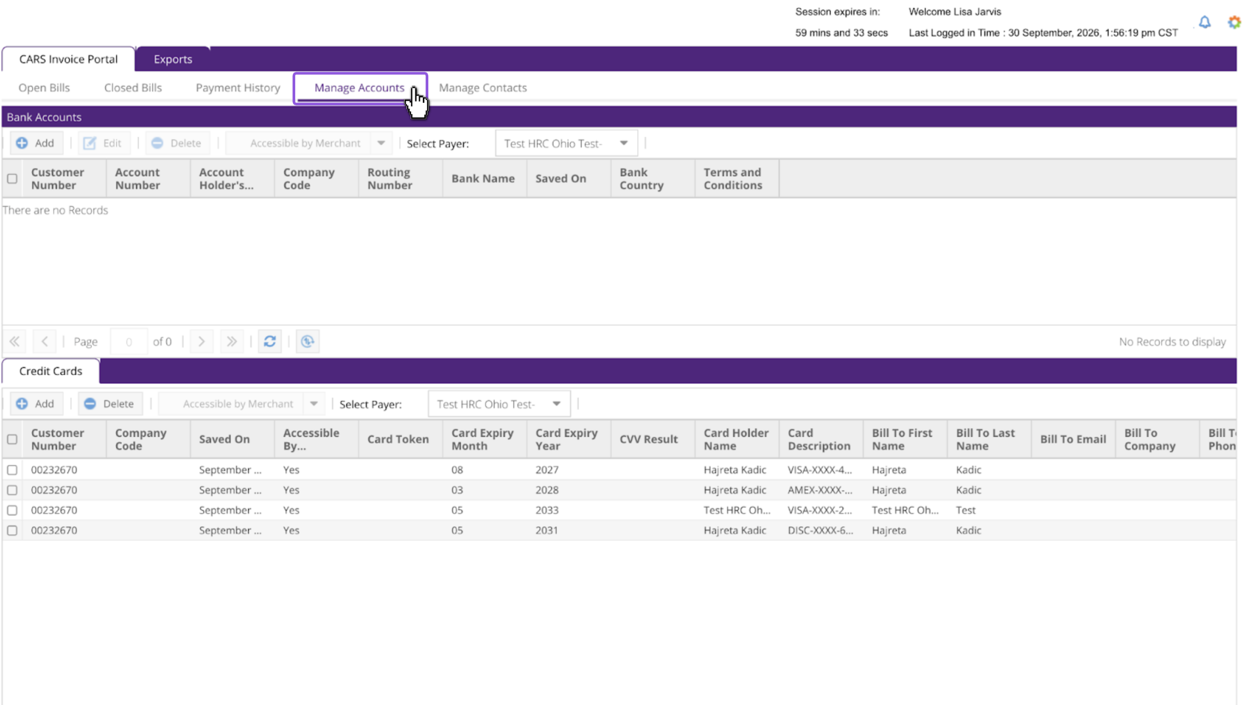 Manage Accounts