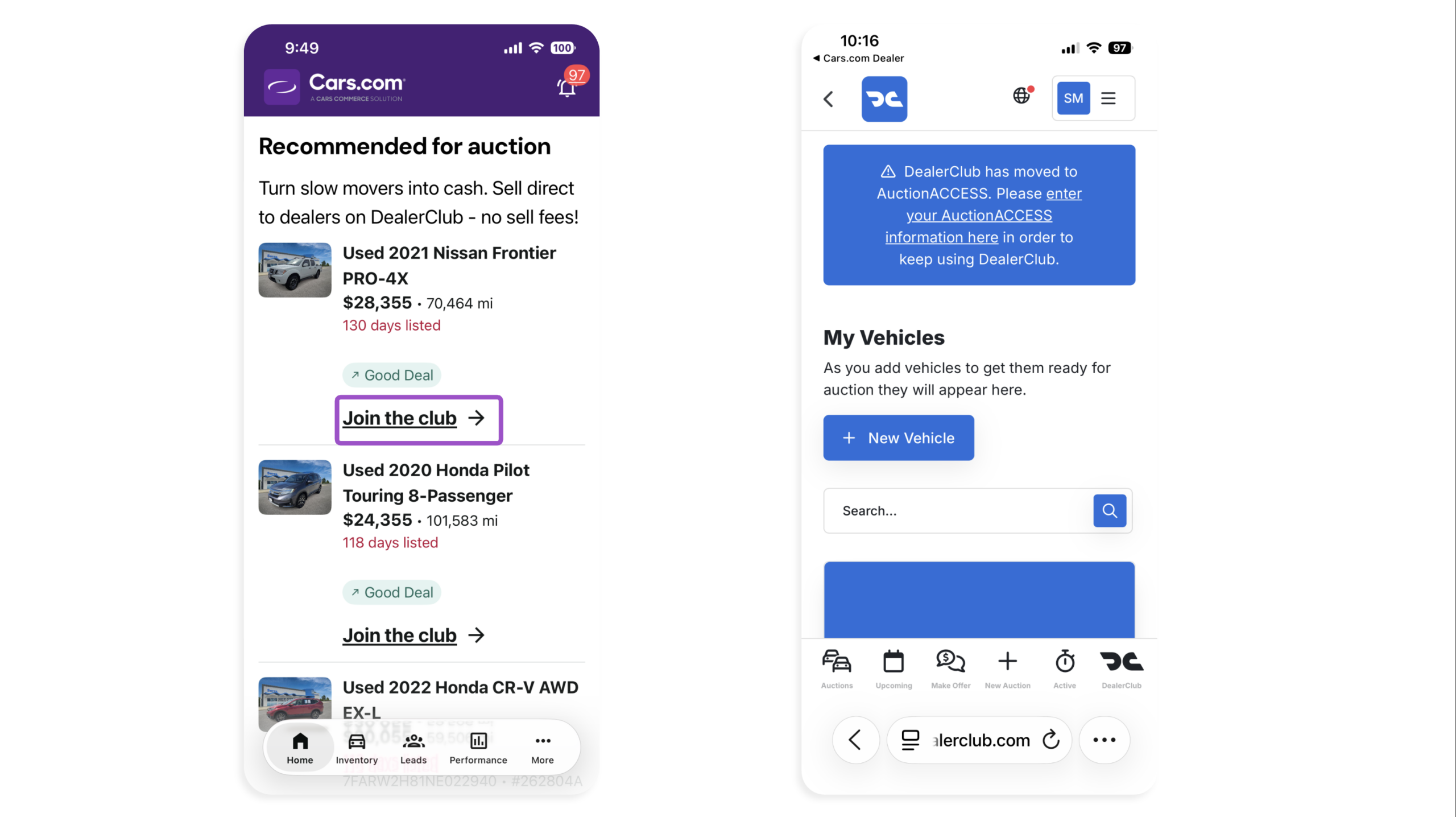Recommended for auction & Listing in DealerClub